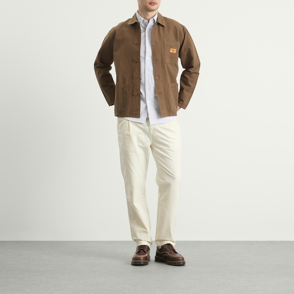 Service Works Men's Canvas Chore Shirt in Bark