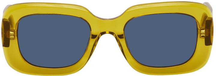 Photo: Kenzo Yellow Oval Sunglasses