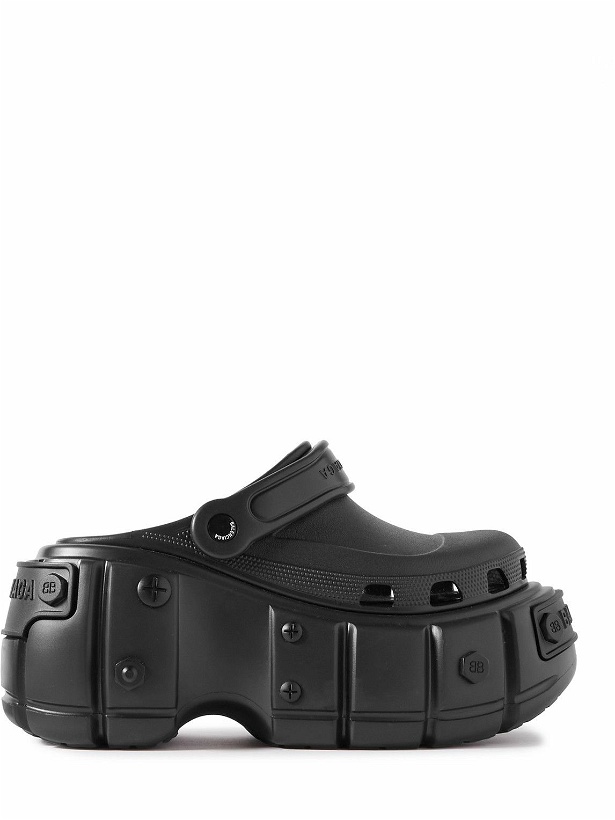 Photo: Balenciaga - Rubber Platform Sandals - Black