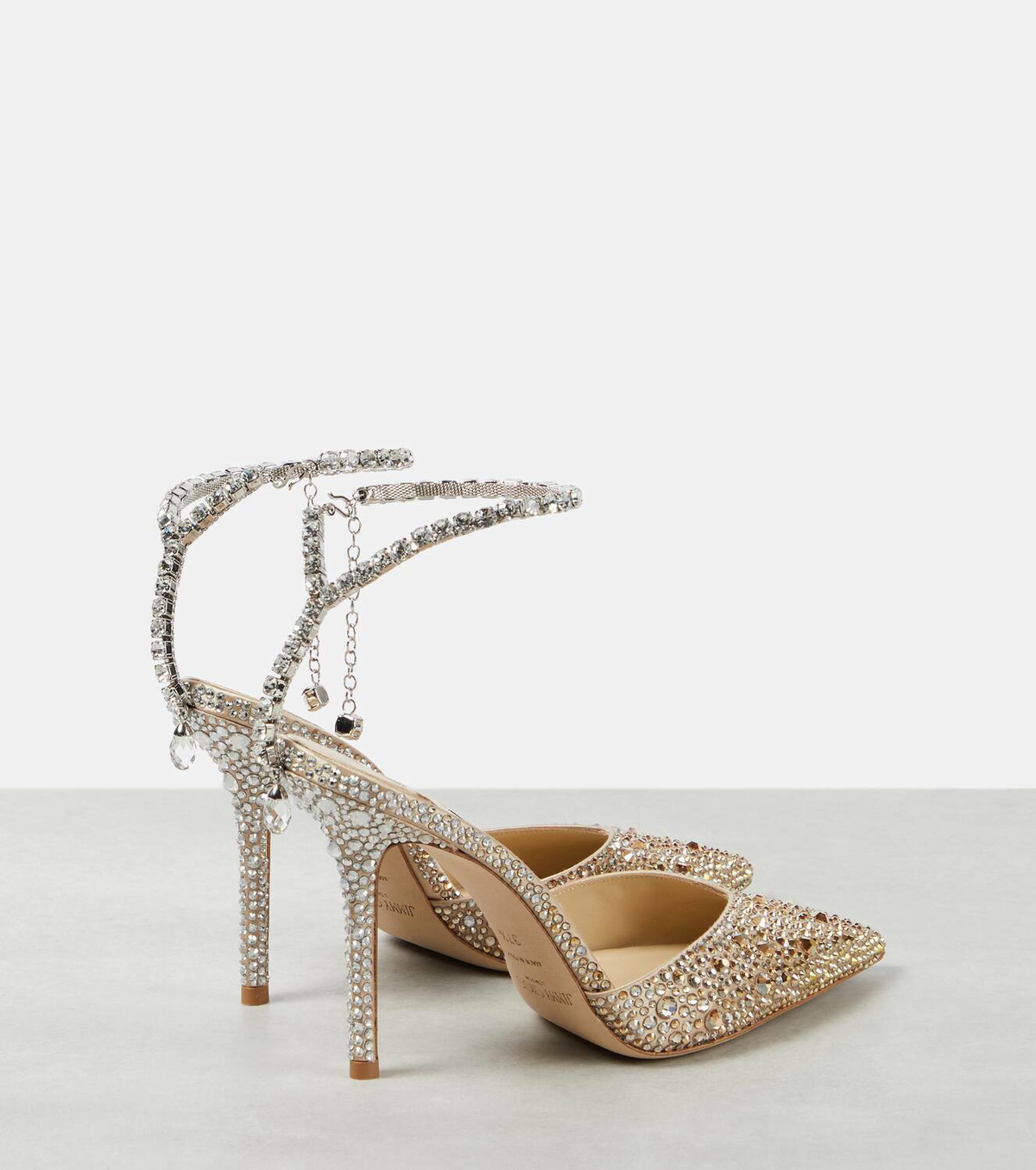 パンプス Jimmy Choo SAEDA 100 BBD** Pumps slingback in satin with JIMMY CHOO Saeda 100 crystal-embellished satin pumps | NET-A