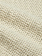 Sunspel - Waffle-Knit Merino Wool Mock-Neck Sweater - Neutrals