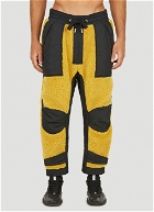 Colour Block Teddy Track Pants in Yellow