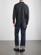 Thom Browne - Knitted Merino Wool Polo Sweater - Gray