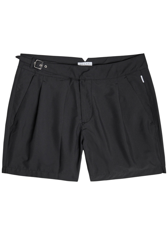 Photo: Gusari The London Printed Shell Swim Shorts Black