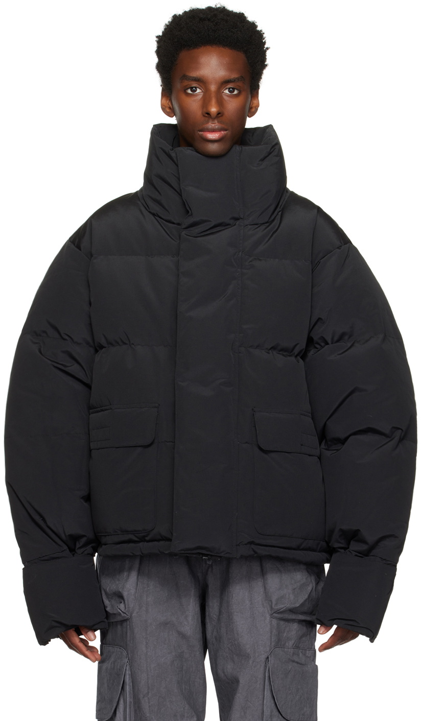 Entire Studios Black Hooded Down Jacket Entire Studios