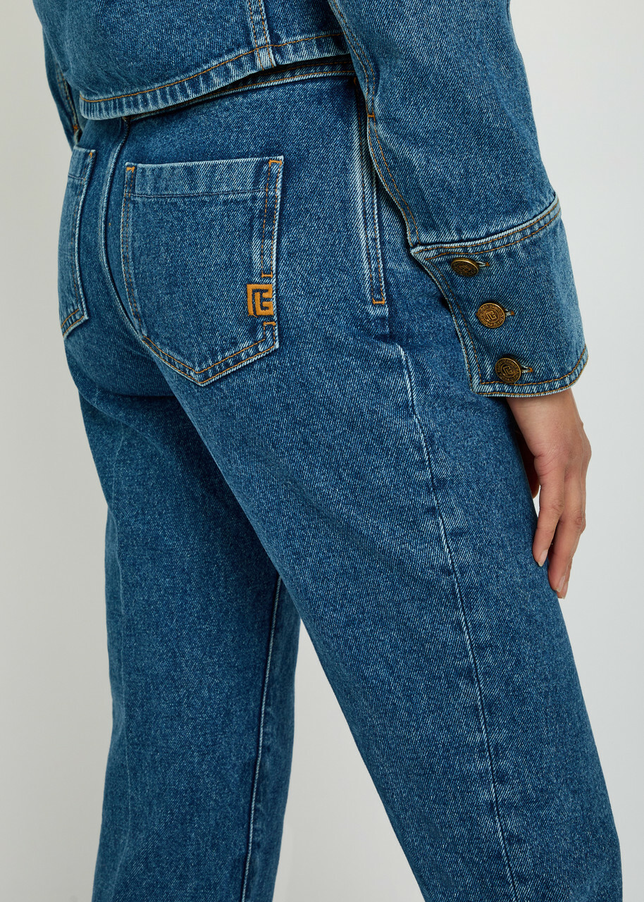 Balmain Slim Straight-leg Jeans Dark Blue