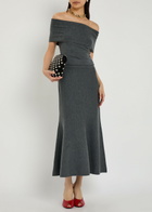 Simkhai Atwood Wool Midi Skirt Grey