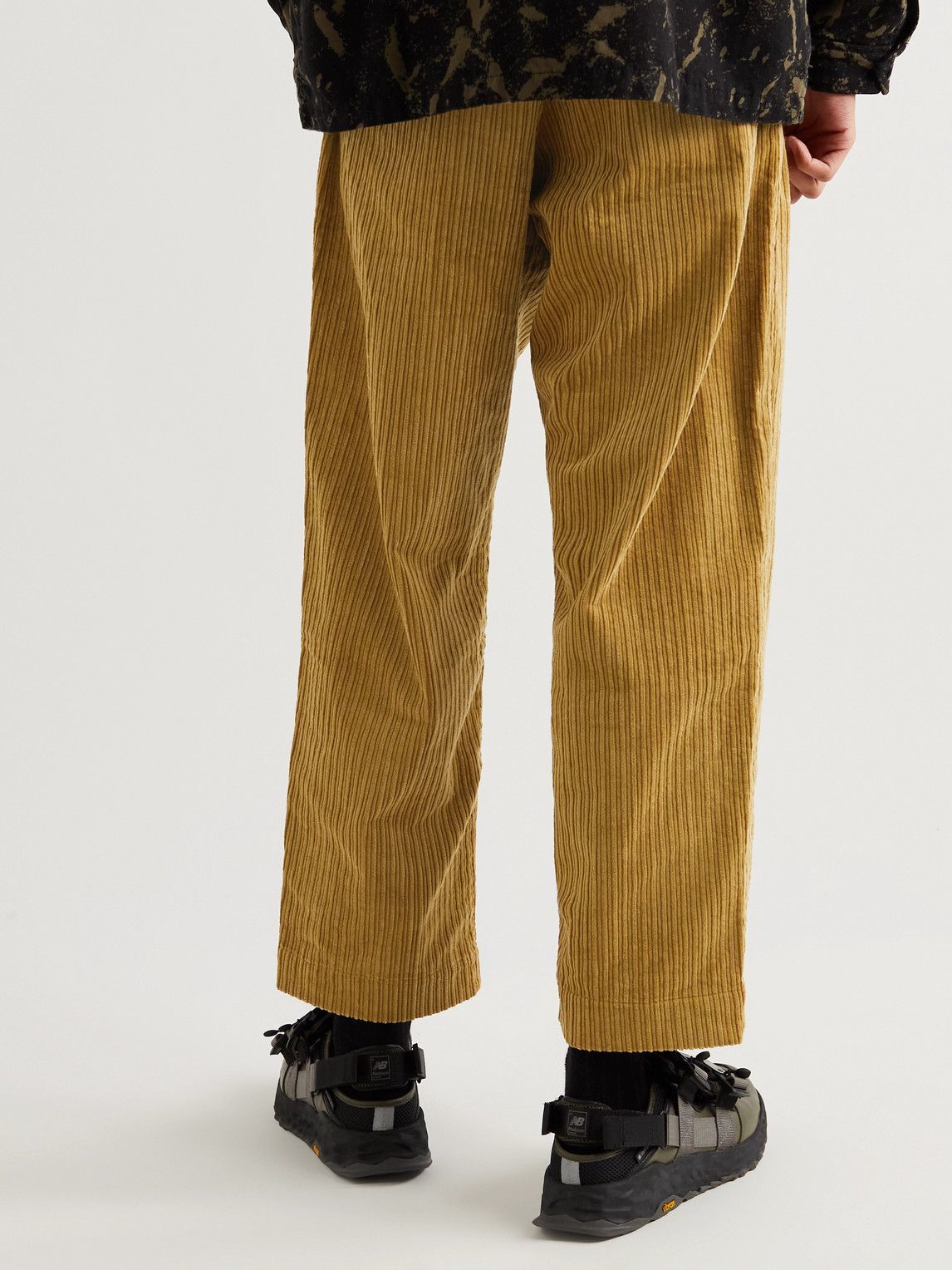 WTAPS - Tuck 02 Tapered Pleated Cotton-Corduroy Trousers - Brown WTAPS