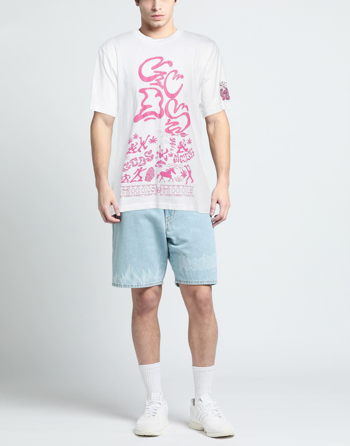 Gcds Mens T-shirt in White