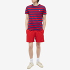 Polo Ralph Lauren Men's Stiped T-Shirt in Red/Fall Royal