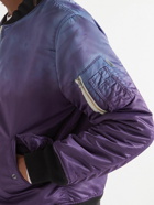 NOMA t.d. - Garment-Dyed Cotton-Twill Bomber Jacket - Purple