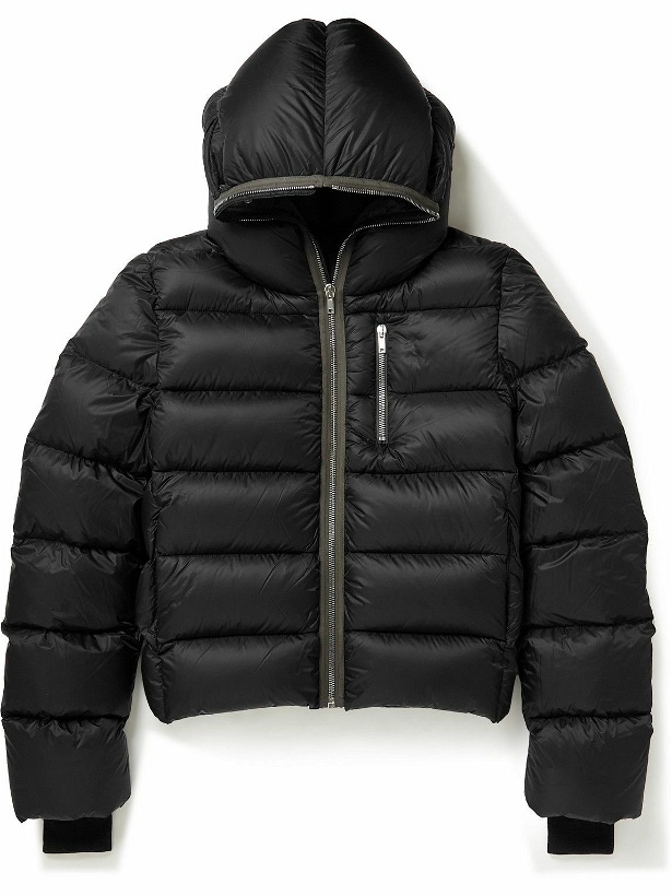 Photo: Rick Owens - Quilted Shell Hooded Down Jacket - Black