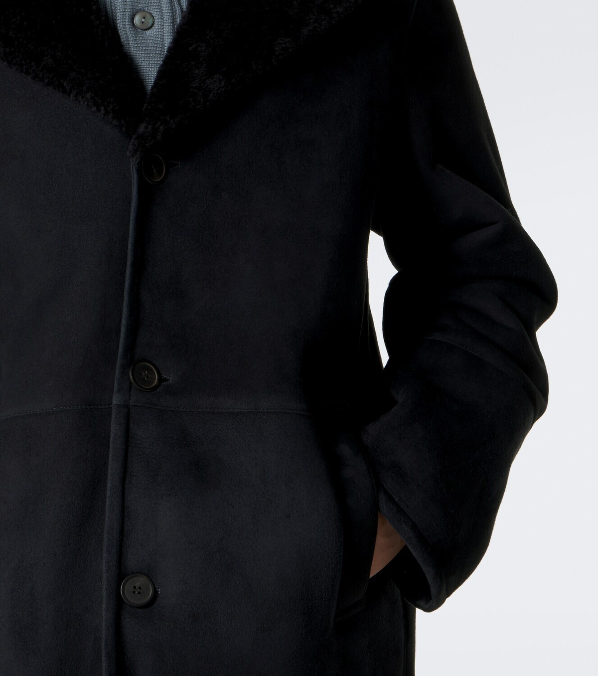 Arma Bohdan shearling-lined suede coat
