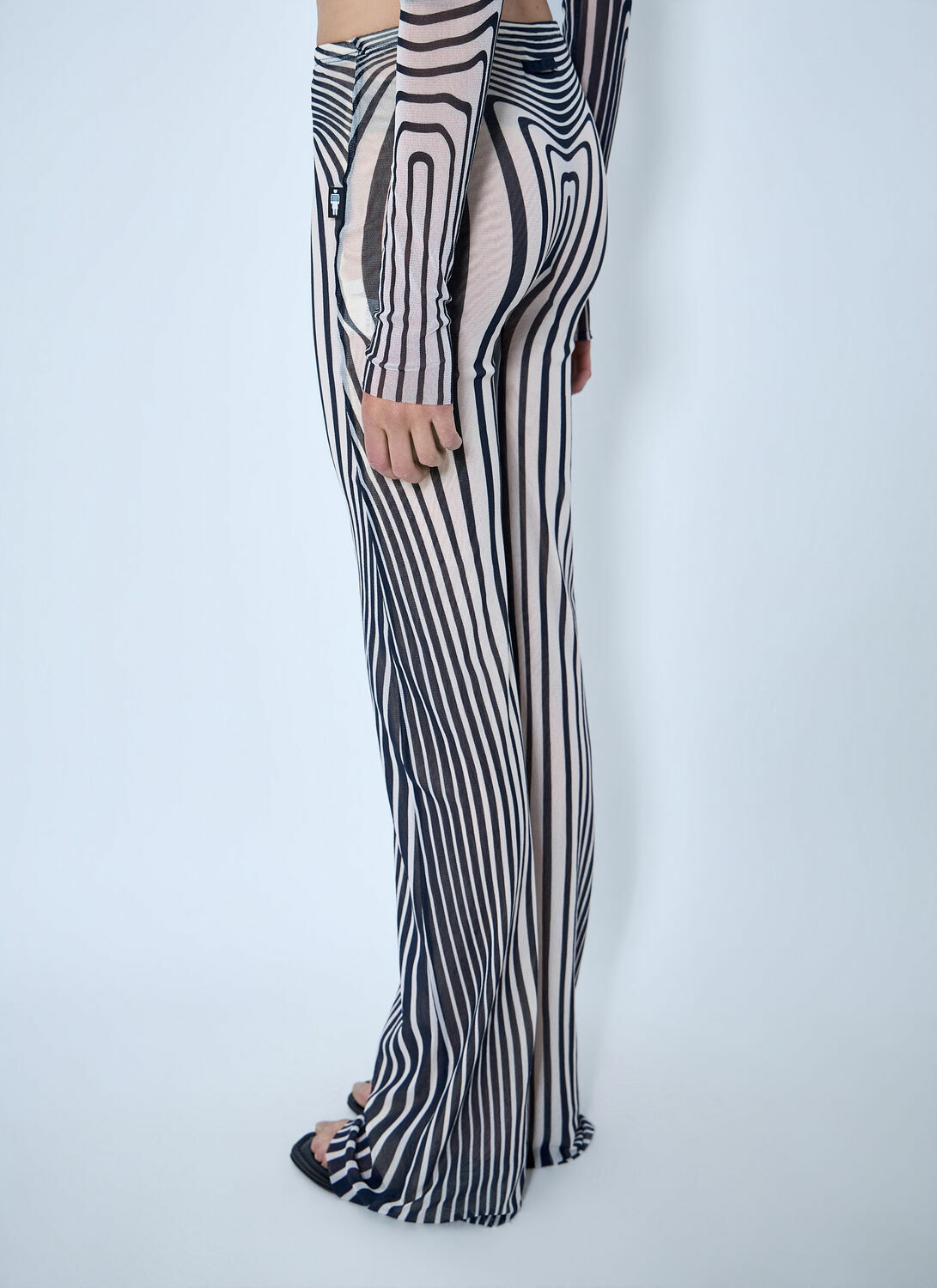 Jean Paul Gaultier Re-Edition Flare Trousers Morphing Stripes