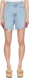 AGOLDE Blue Stella Denim Shorts