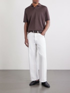 Herno - Cotton Knitted Polo Shirt - Brown