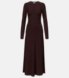 Vince Ruched jersey maxi dress