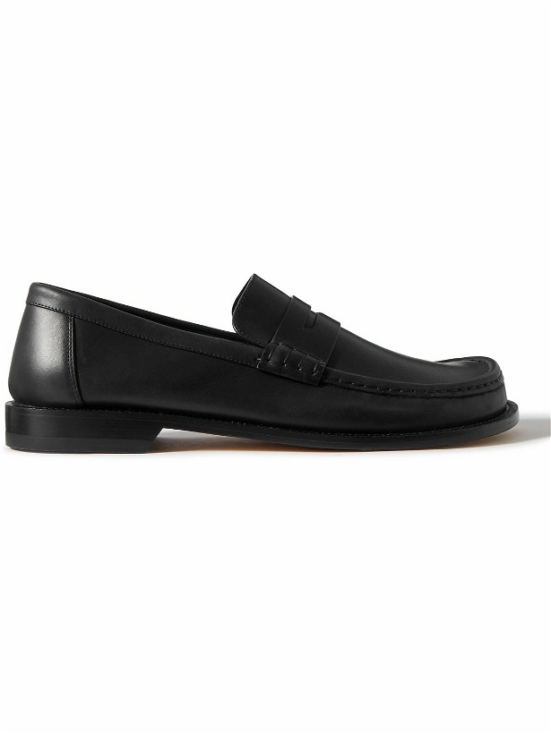 Photo: LOEWE - Campo Leather Penny Loafers - Black