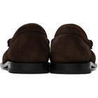 BOSS Brown Penny-Trim Suede Loaferts