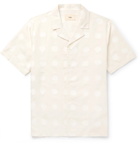 Folk - Camp-Collar Polka-Dot Cotton and Linen-Blend Shirt - Men - Ecru