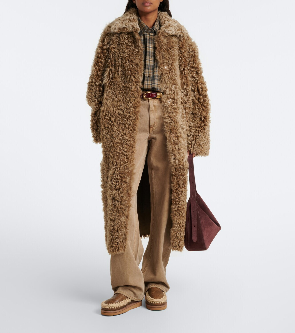 Mou Shearling-lined leather ankle boots