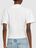 RABANNE Logo Cotton Crop T-shirt with Ring