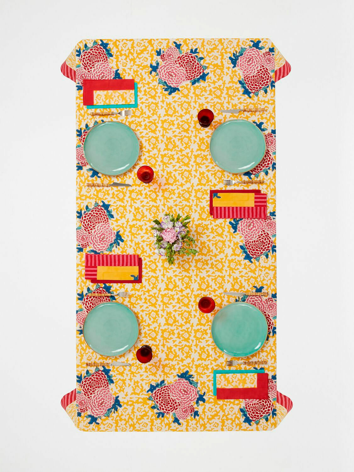 LISA CORTI Arabesque Corolla Rectangular Tablecloth