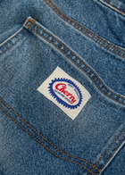 Cherry Los Angeles Paint-effect Washed Wide-leg Jeans Denim