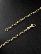 Foundrae - Double Tenet Heart Beat Gold and Ceramic Chain Necklace