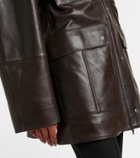 Vince Wool-trimmed leather jacket