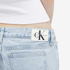 Calvin Klein Women's Extreme Low Rise Baggy Jeans in Denim Light