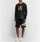 Givenchy - Glow-in-the-Dark Logo-Print Loopback Cotton-Jersey Shorts - Black
