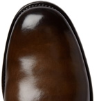 Officine Creative - Tempus Polished-Leather Chelsea Boots - Dark brown