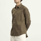 Kaptain Sunshine Men's Regular Collar Shirt Stripe in Brown