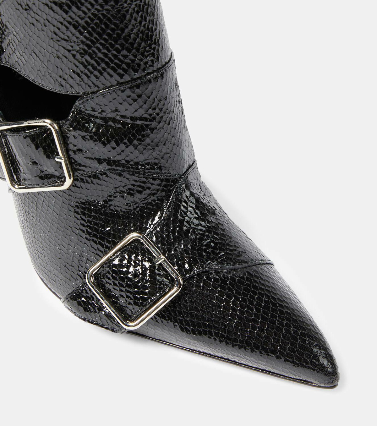 Paris Texas Tyra 105 snake-effect leather boots