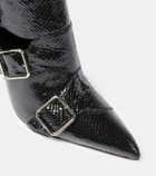 Paris Texas Tyra 105 snake-effect leather boots