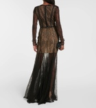 Rasario Corset lace maxi gown