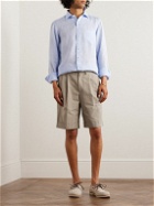 Caruso - Straight-Leg Cotton Shorts - Brown