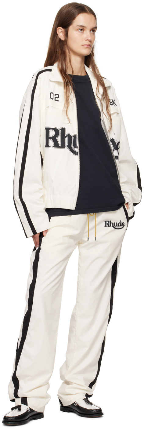 Rhude White & Black Ski Track Jacket