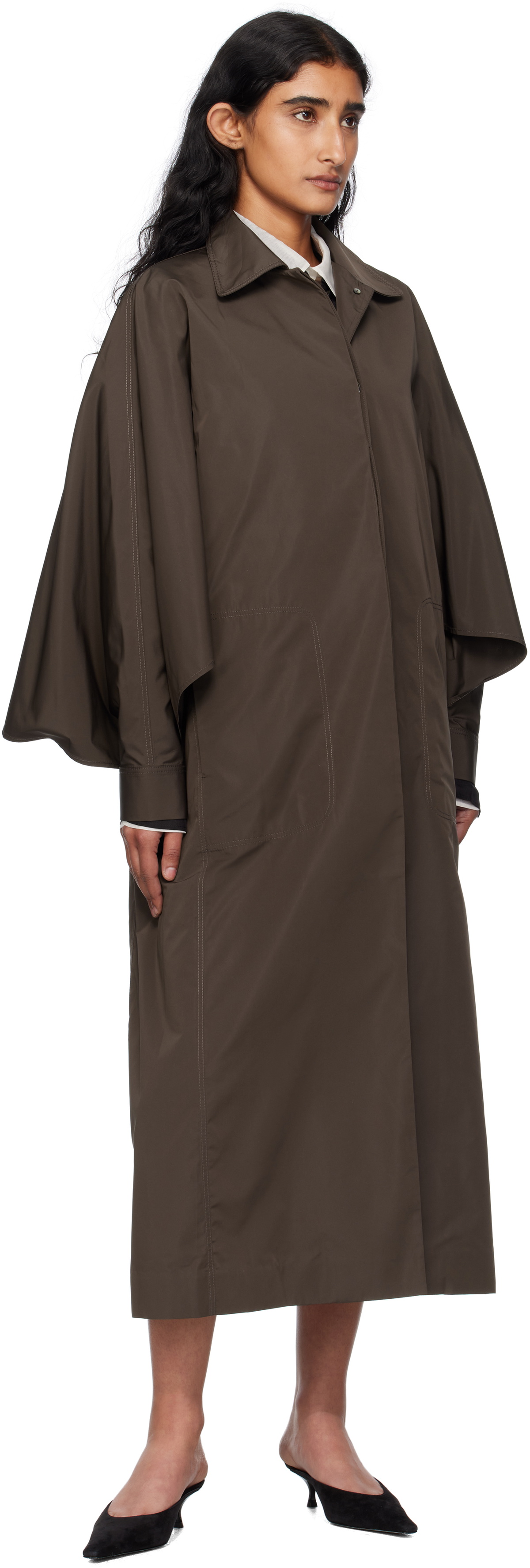 GIA STUDIOS Brown Etoffe Coat