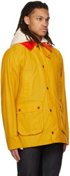 Moncler Genius 2 Moncler 1952 Yellow Barbour Edition Wight Short Down Coat