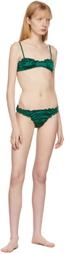 softandwet SSENSE Exclusive Green Frilled Bra