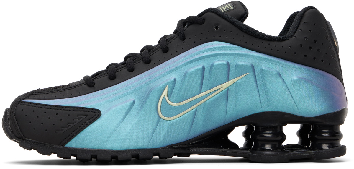 Nike Black & Blue Shox R4 Sneakers