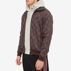 Needles Men's Poly Jacquard Patterned Track Jacket in Brown