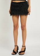 Entire Studios Micro Fringe Jersey Mini Skirt Black