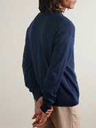 Maison Kitsuné - Logo-Appliquéd Wool Sweater - Blue