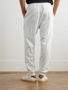 Brunello Cucinelli - Tapered Pleated Cashmere-Blend Jersey Sweatpants - White