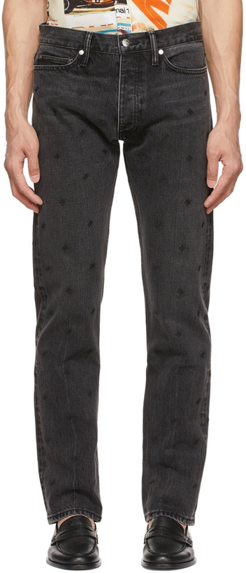 Photo: Rhude Black Embroidered Jeans