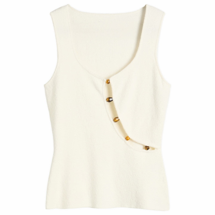 Photo: SIR. Women's Chiara Beaded Tank Top in Ivory
