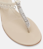 Christopher Esber Pierced embellished leather thong sandals